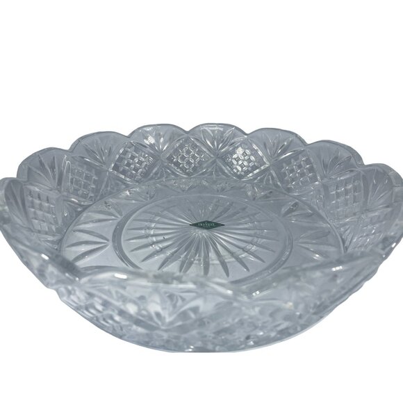Designs of Ireland Round Cut Crystal Scalloped Dish Server 11.5" x 3" - Picture 2 of 11